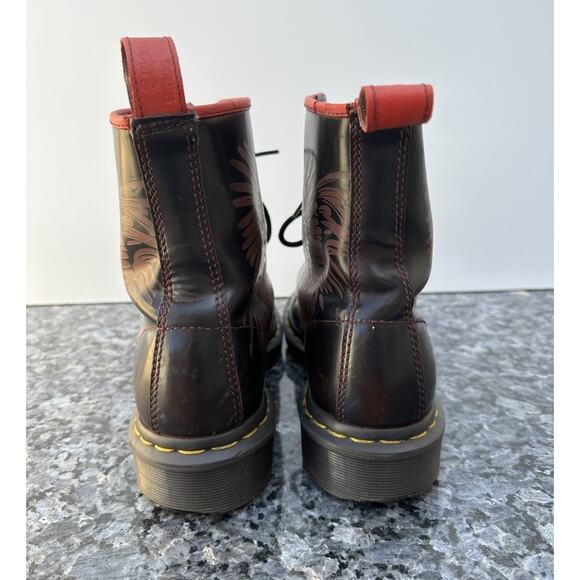 Damaged Dr. Martens Year Of The Rooster Black Combat Boots Women’s 8 /Mens 7 main image 6
